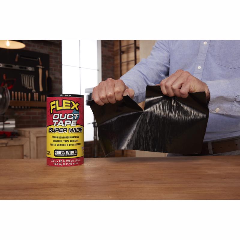 Flex Seal Family of Products Flex Super Wide Duct Tape 7.5 in. W X 20 ft. L Black Duct Tape