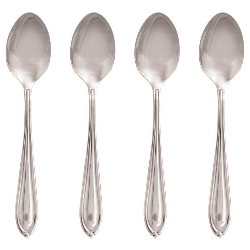 TEASPOON SET SS SLVR 4PC
