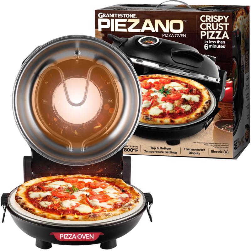 Granitestone Piezano Matte Black Electric Pizza Oven