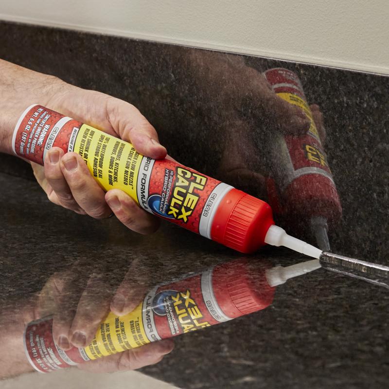 Flex Seal Family of Products Flex Caulk Clear Polymer Advanced Hybrid Polymer Caulk 6.6 fl. oz.