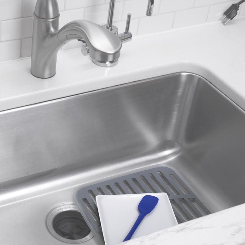 Spectrum Diversified Designs Cora 13 in. L X 11 in. W X 1 in. H Plastic Sink Mat