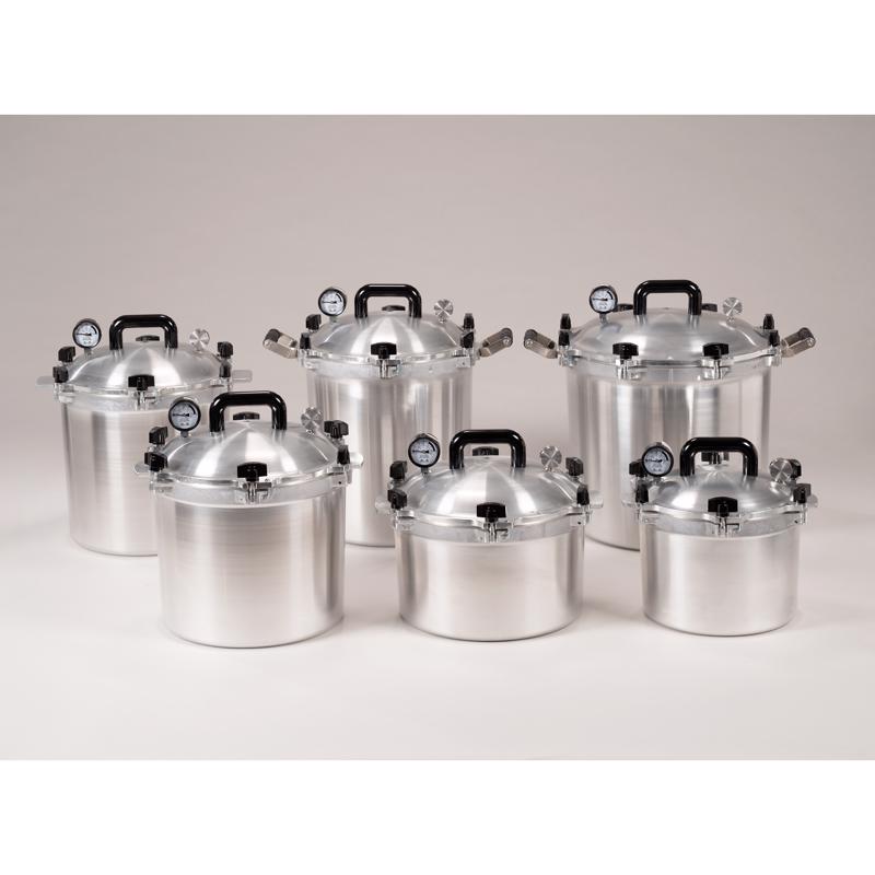 All American Aluminum Pressure Canner 30 qt Silver