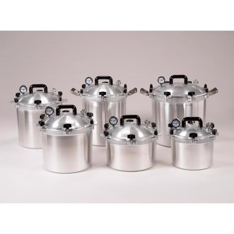 All American Aluminum Pressure Canner 30 qt Silver