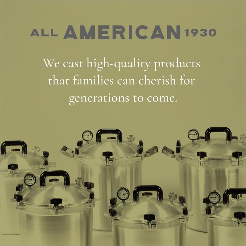 All American Aluminum Pressure Canner 10 qt Silver