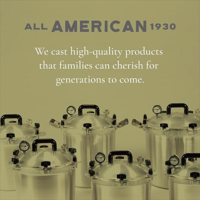 All American 1930 Aluminum Pressure Canner 15.5 qt Silver