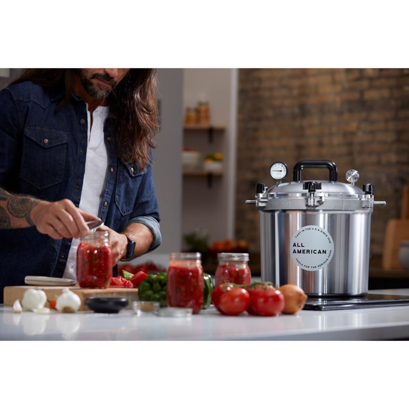 All American Aluminum Pressure Canner 21.5 qt Silver