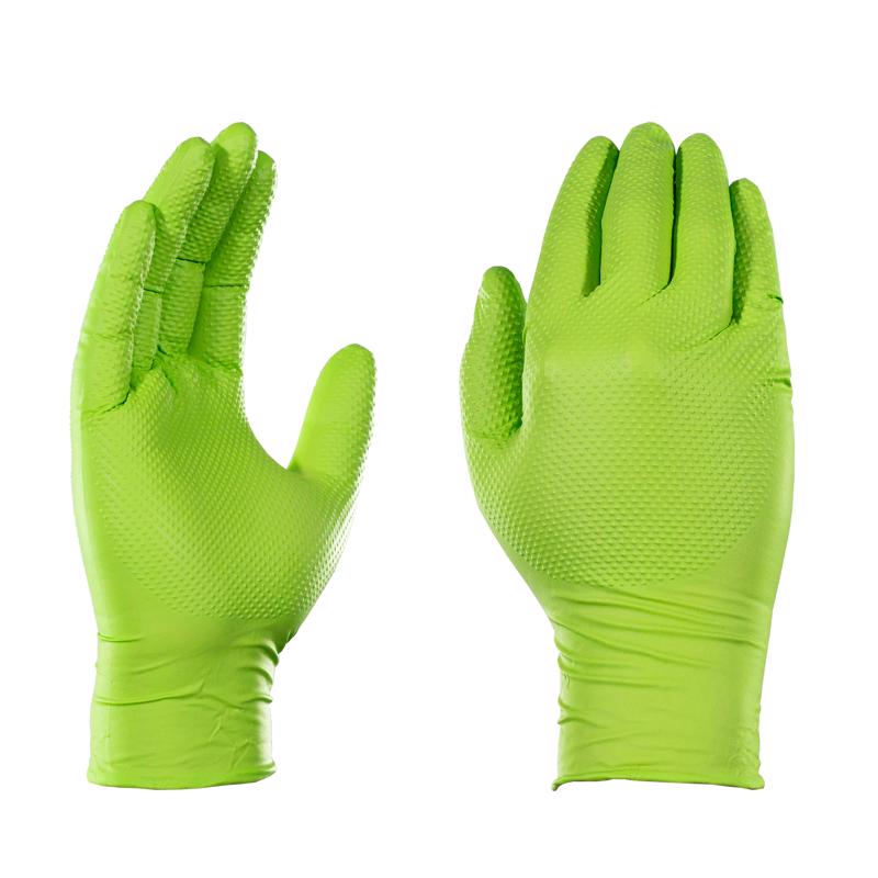 Gloveworks Nitrile Disposable Gloves One Size Fits Most Green Powder Free 6 pc
