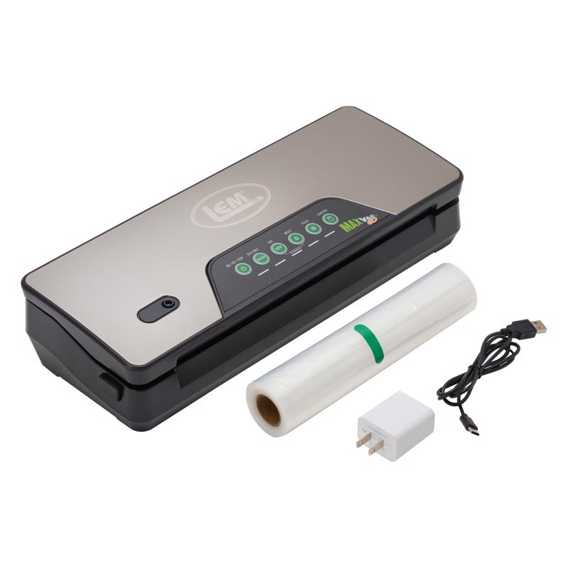 LEM Products MaxVacGo Black/Silver Food Vacuum Sealer