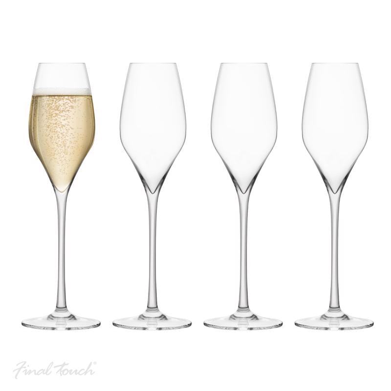 Final Touch 11.5 oz Clear Crystal Champagne Flutes