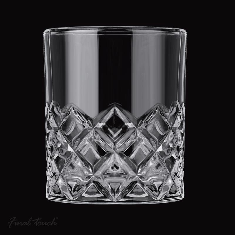 Final Touch 2.5 oz Clear Glass Yarai Shot Glass Set