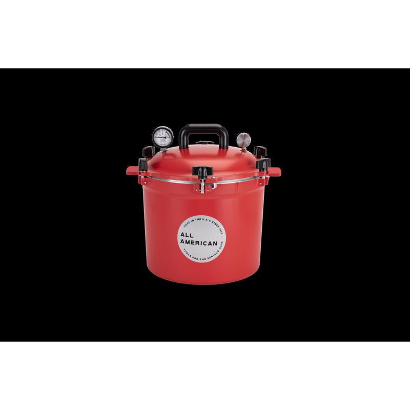 All American 1930 Cast Aluminum Pressure Canner 12 in. 21.5 qt Red