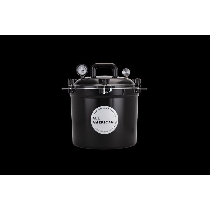 All American 1930 Cast Aluminum Canner 12.25 in. 21.5 qt Black