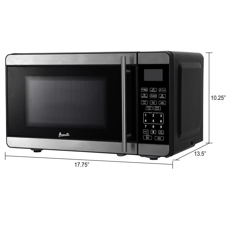 Avanti 0.7 cu ft Black/Silver Microwave 700 W