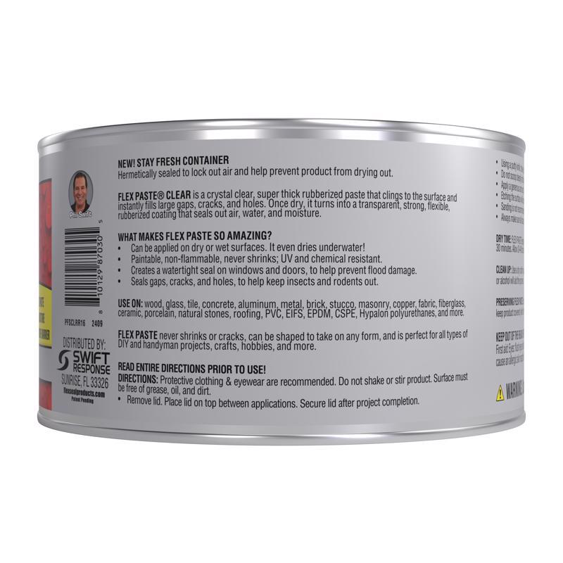 Flex Seal Family of Products Flex Paste Clear Rubberized Paste 8.75 oz