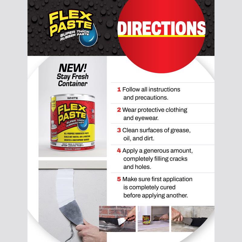 Flex Seal Family of Products Flex Paste Clear Rubberized Paste 9 oz