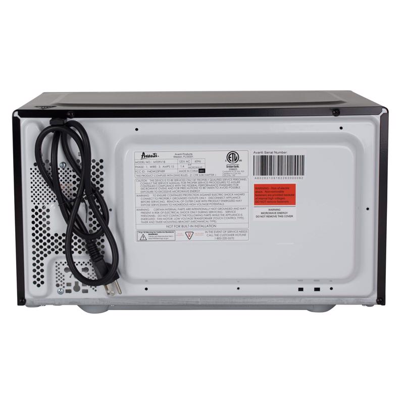 Avanti 0.9 cu ft Black Microwave 900 W