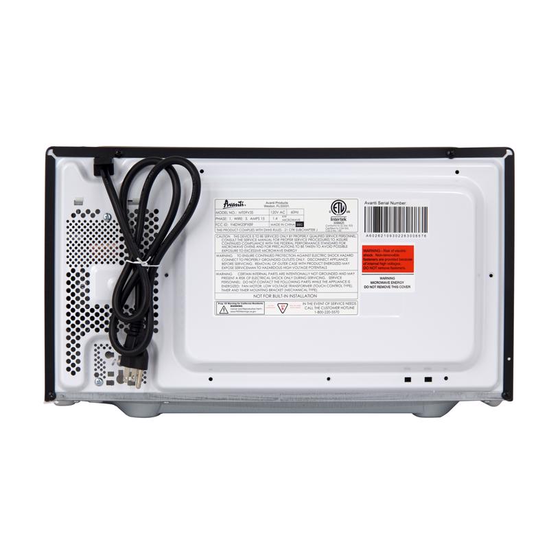 Avanti 0.9 cu ft Silver Microwave 900 W