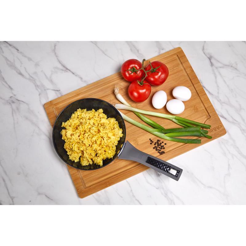 Imusa Mirro Ceramic Coated Aluminum Fry Pan 8 in. Black