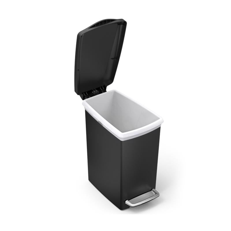 Simplehuman 10 L Black Plastic Step Trash Can