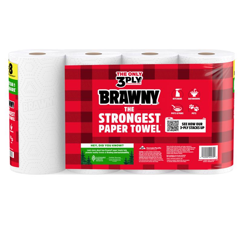 Brawny Tear-A-Square Paper Towels 76 sheet 3 ply 1 pk