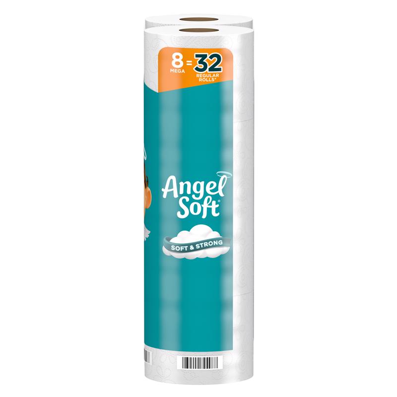 Angel Soft Toilet Paper 8 Rolls 320 sheet 4 in.