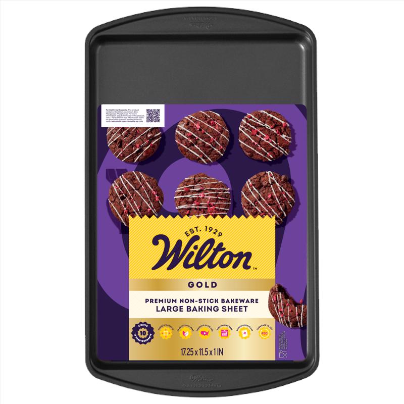 Wilton Gold 12 in. W X 17 in. L Large Baking Sheet Black 1 pc
