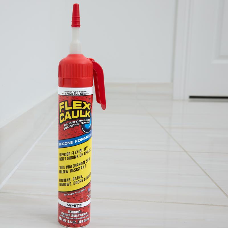 Flex Seal Family of Products Flex Caulk White Silicone All Purpose Caulk Sealant 6.5 oz