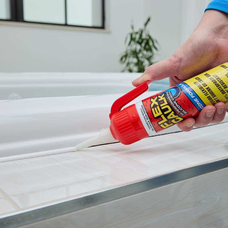 Flex Seal Family of Products Flex Caulk White Silicone All Purpose Caulk Sealant 6.5 oz
