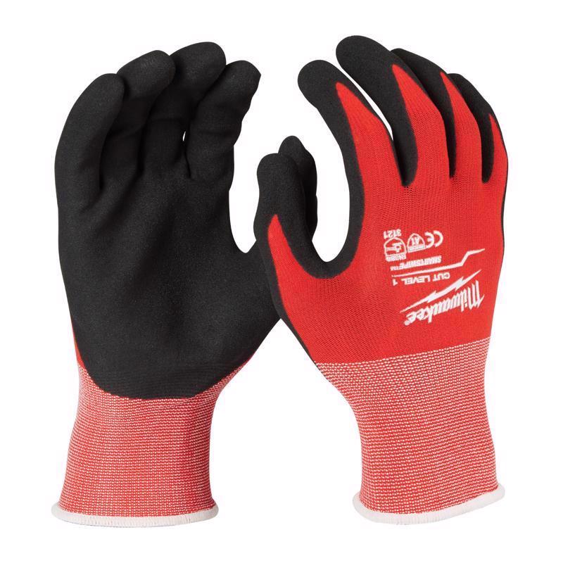 Milwaukee Cut Level 1 Unisex Indoor/Outdoor Gloves Red XL 3 pair