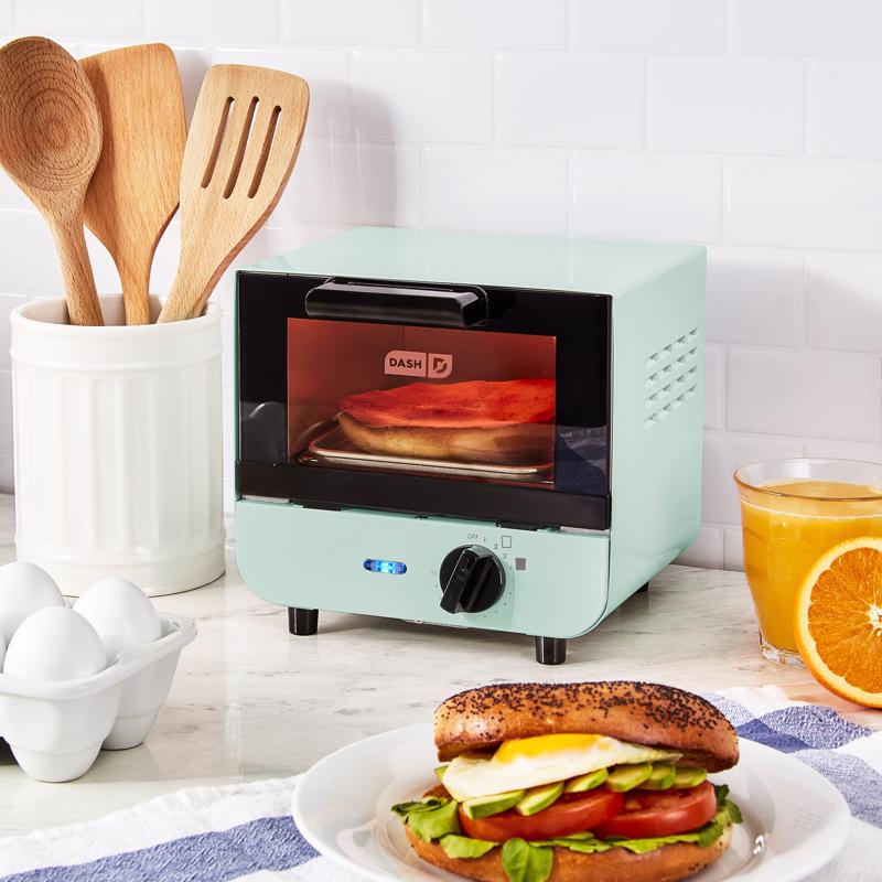 Dash Metal Blue Toaster Oven 7 in. H X 6 in. W X 8 in. D