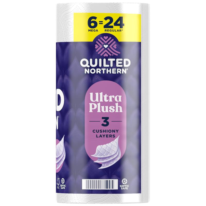 Quilted Northern Ultra Plush Toilet Paper 6 Rolls 255 sheet 1020 in.