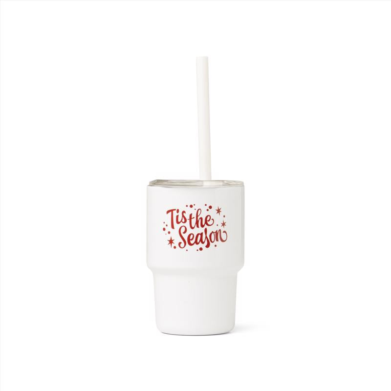 Santa's Lil Sippers Drinking Glass 1 pk