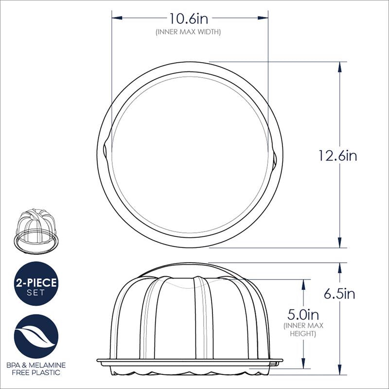 Nordic Ware 10.6 in. Blue Cake Keeper 1 pk