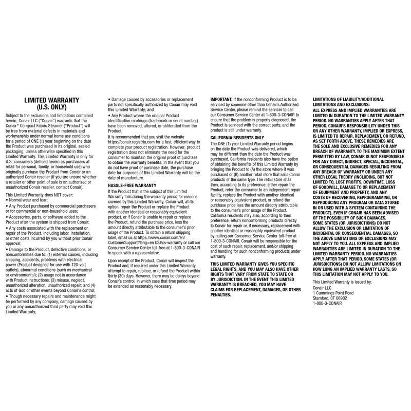 Conair Fabric Steamer