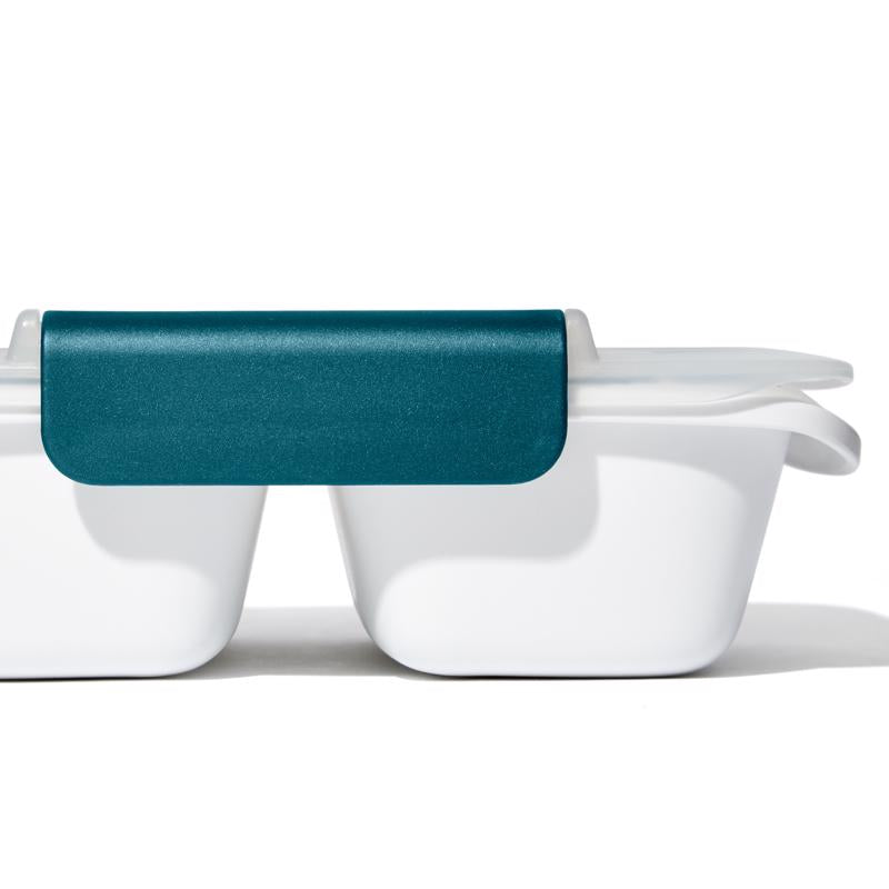 OXO Good Grips 2 cups White and Blue Dual Compartment Food Storage 1 pk
