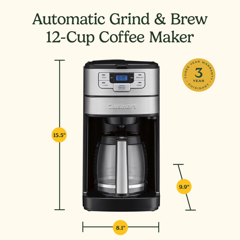 Cuisinart 12 cups Black Grind and Brew Coffee Maker