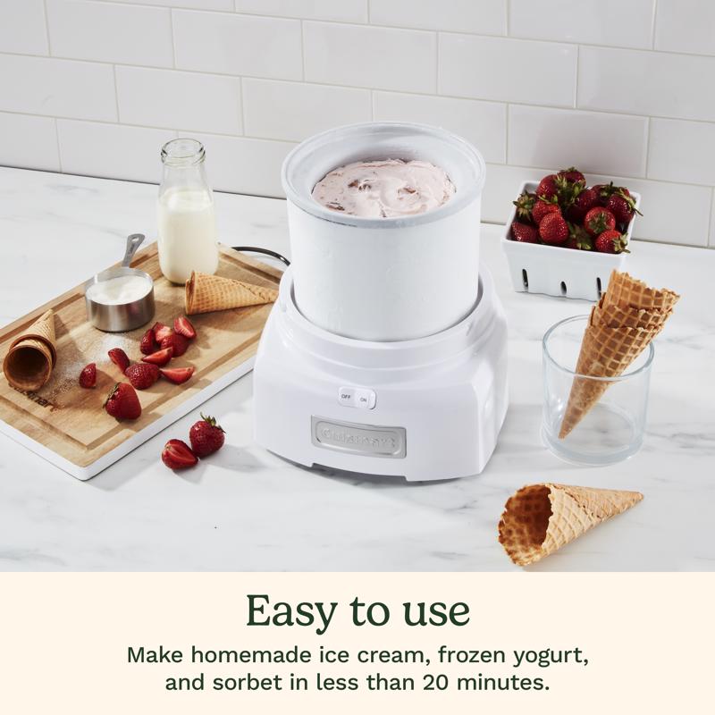 Cuisinart White 1.5 qt Frozen Dessert Maker 11.25 in. H X 9 in. W X 9.5 in. L