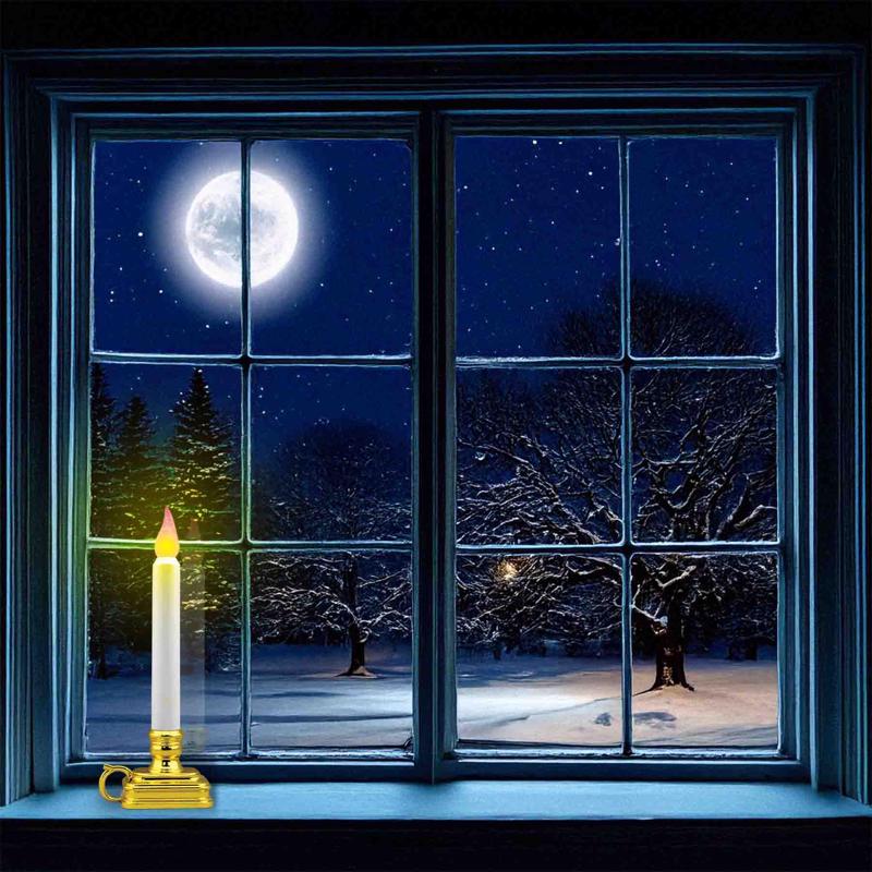 Magic Seasons White NA Scent Plastic Window Candle Flameless Flickering Candle