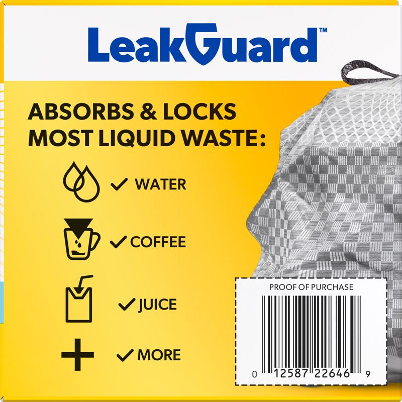 Glad LeakGuard 13 gal Fresh Kitchen Trash Bags Drawstring 34 pk
