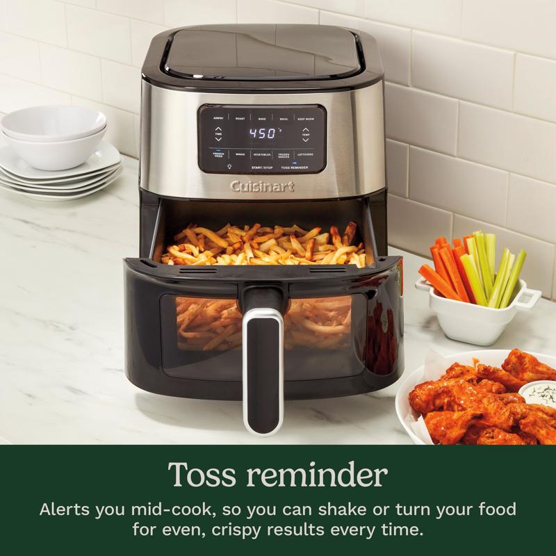 Cuisinart Black/Silver 6 qt Programmable Digital Air Fryer