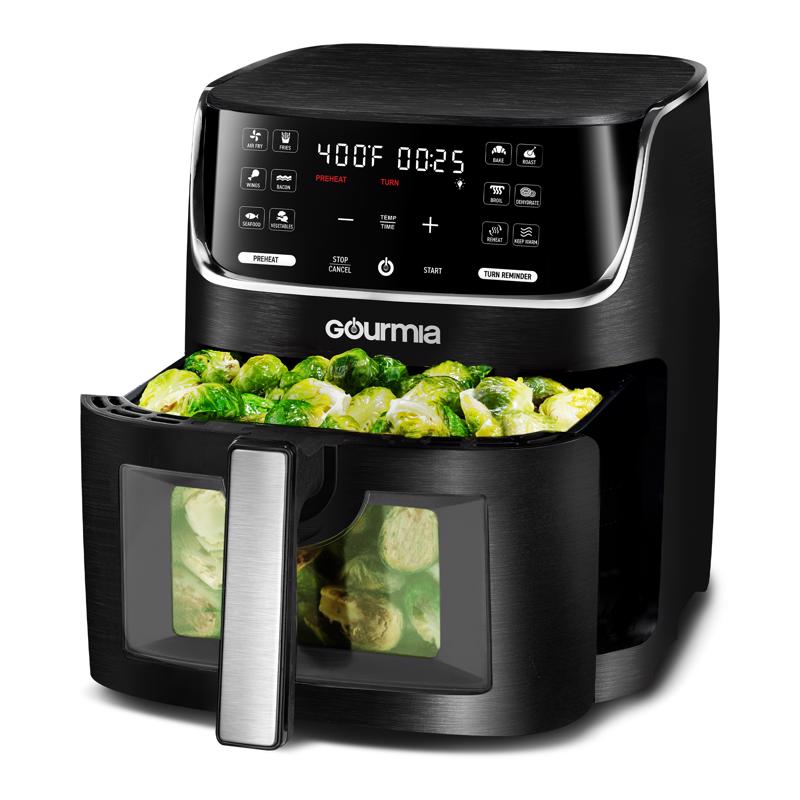 Gourmia Black/Silver 8 qt Programmable Digital Air Fryer