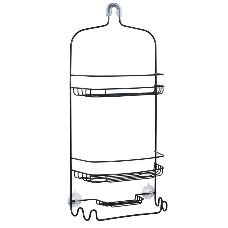 Zenna Home 24 in. H X 11 in. W X 4.7 in. L Matte Black Shower Caddy