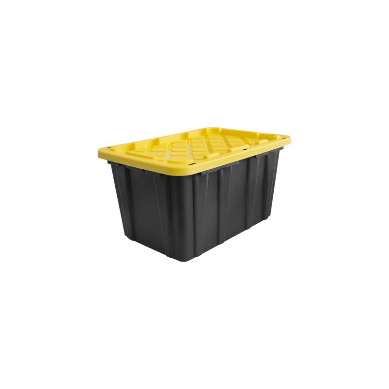 Ramtuff 2 gal Black/Yellow Storage Tote Stackable