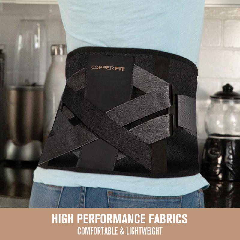 Copper Fit Back Pro Black Power X Straps Technology Compression Back Support Belt 1 pk 1 pk