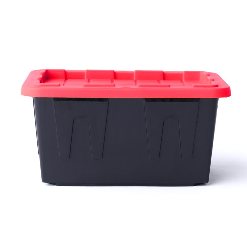 Teeny Tough Box Black/Red Storage Tote Stackable
