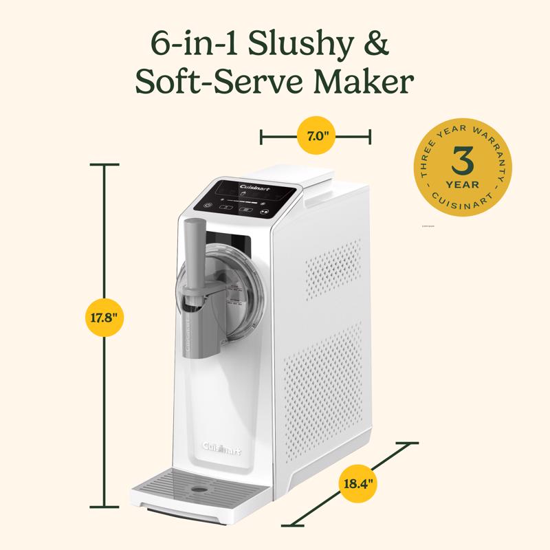 Cuisinart White 1.7 qt Frozen Dessert Maker 17.83 in. H X 7 in. W X 18.42 in. L