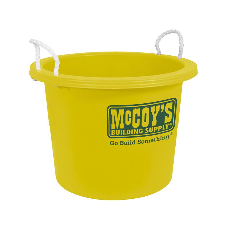 McCoy's 17.8 gal Yellow Utility Tote 16.75 in. H X 22.5 in. W X 22.5 in. D