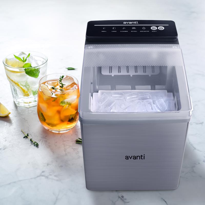 Avanti Speedy Ice Countertop Bullet 33 lb Stainless Steel Ice Maker 120 W