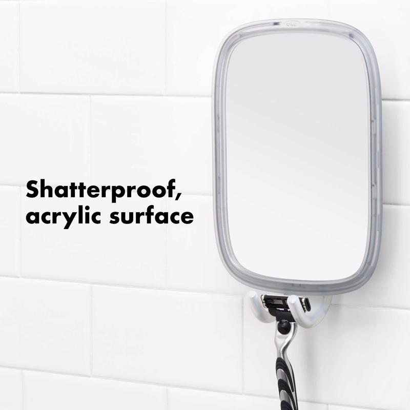 OXO Good Grips 13 in. H X 7 in. W Portable Shower Mirror Silver