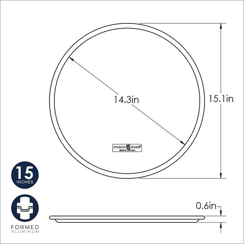Nordic Ware 15 in. Round Pizza Pan Silver